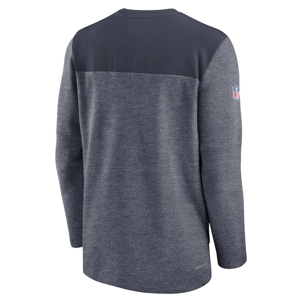 Chicago Bears Sideline Lockup Performance Quarter-Zip Top - Navy sale