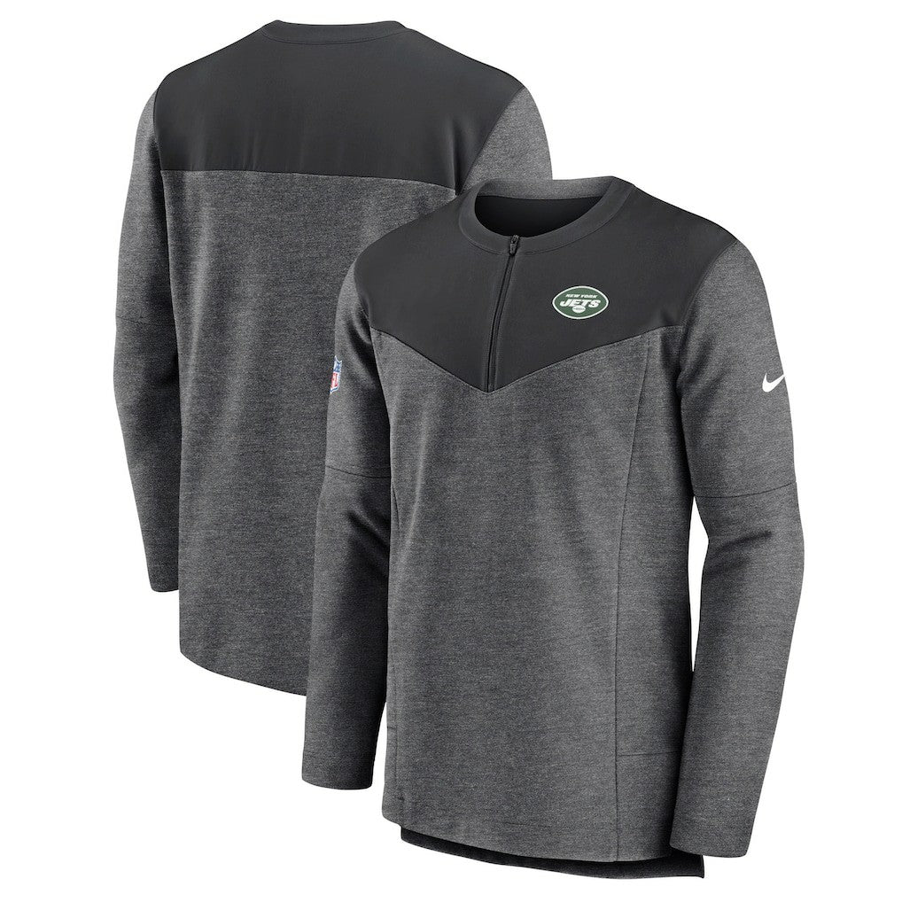 New York Jets Sideline Lockup Performance Quarter-Zip Top - Charcoal for sale