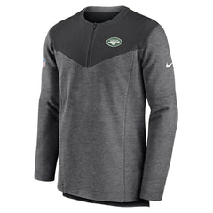 New York Jets Sideline Lockup Performance Quarter-Zip Top - Charcoal for sale