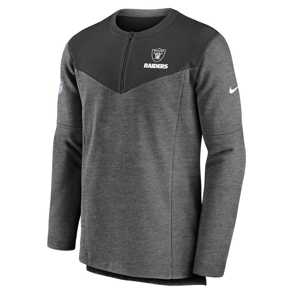 Las Vegas Raiders Sideline Lockup Performance Quarter-Zip Top - Charcoal cheap