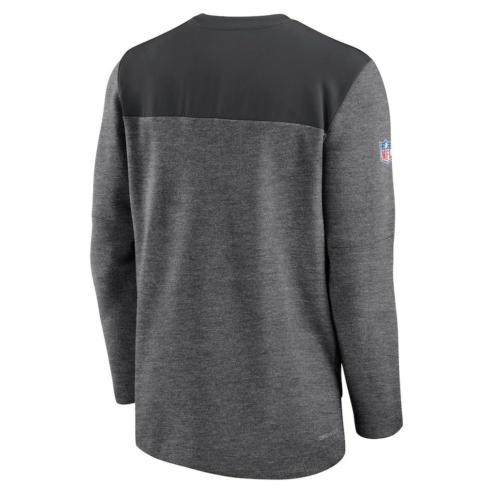 Las Vegas Raiders Sideline Lockup Performance Quarter-Zip Top - Charcoal cheap