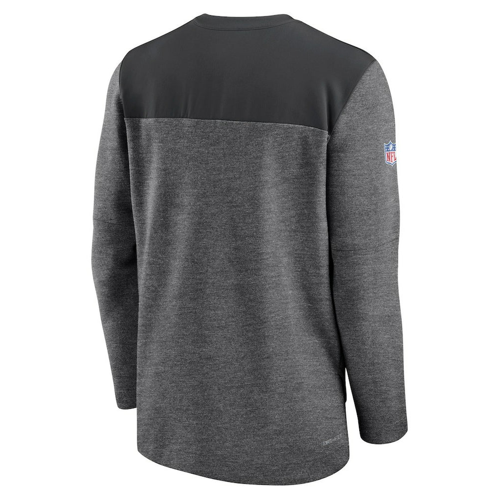 Las Vegas Raiders Sideline Lockup Performance Quarter-Zip Top - Charcoal cheap