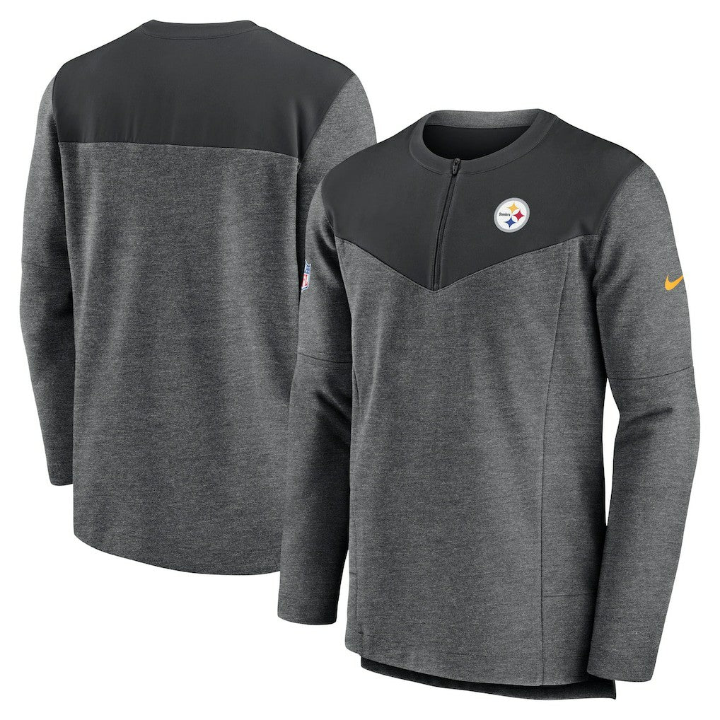 Pittsburgh Steelers Sideline Lockup Performance Quarter-Zip Top - Charcoal outlet