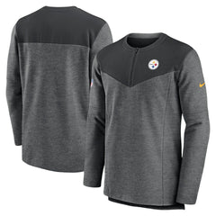 Pittsburgh Steelers Sideline Lockup Performance Quarter-Zip Top - Charcoal outlet