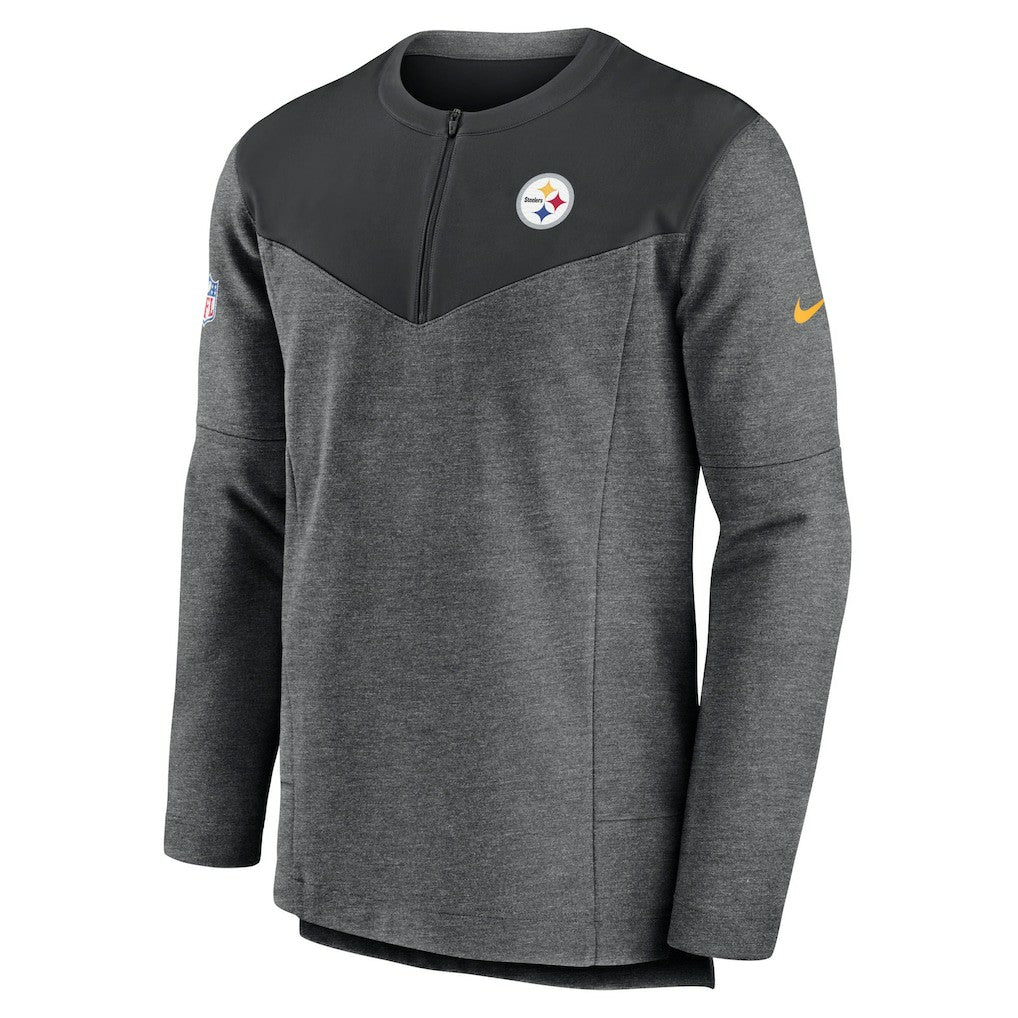 Pittsburgh Steelers Sideline Lockup Performance Quarter-Zip Top - Charcoal outlet
