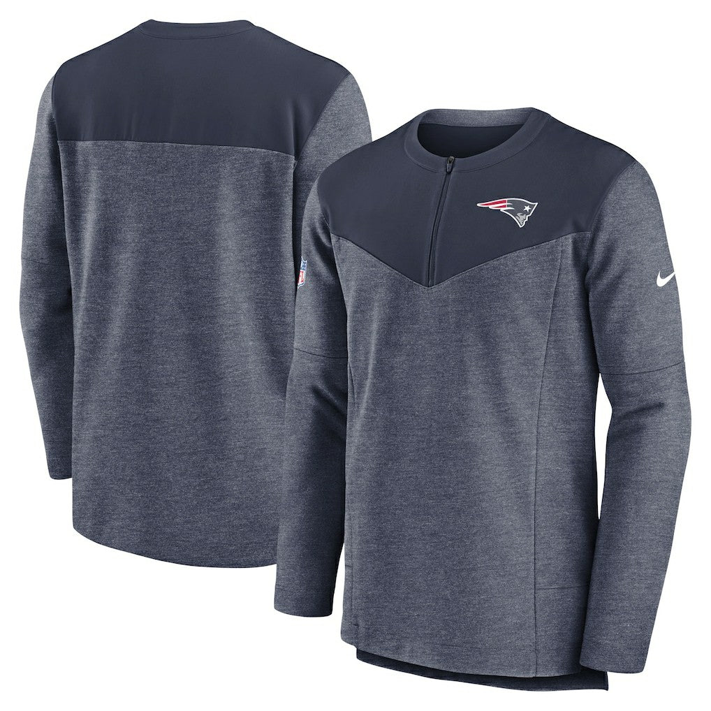 New England Patriots Sideline Lockup Performance Quarter-Zip Top - Navy cheap