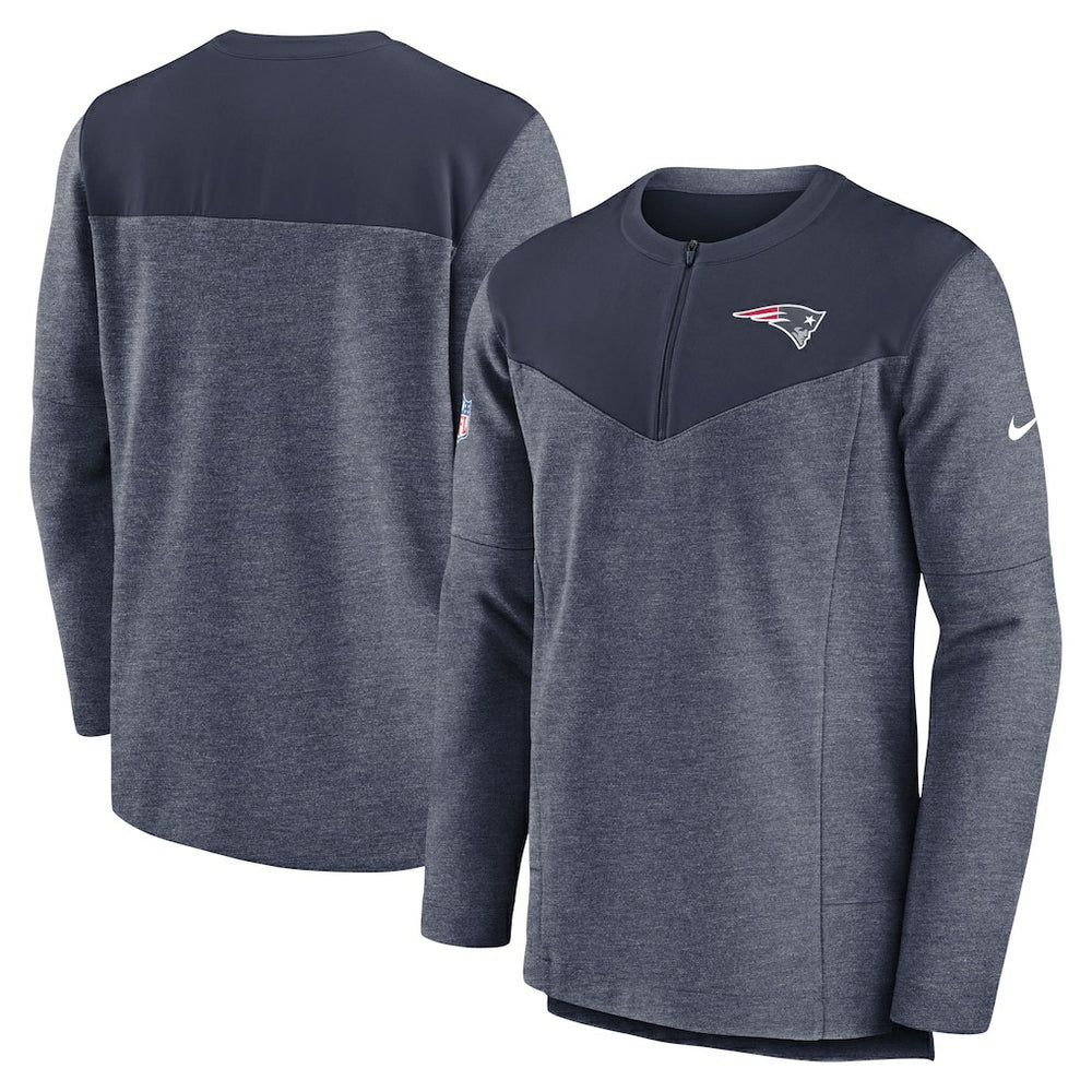 New England Patriots Sideline Lockup Performance Quarter-Zip Top - Navy cheap