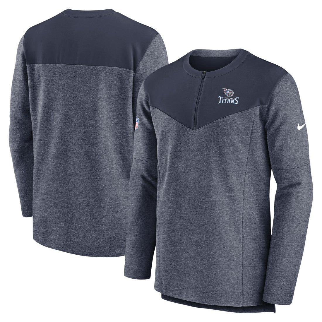 Tennessee Titans Sideline Lockup Performance Quarter-Zip Top - Navy online