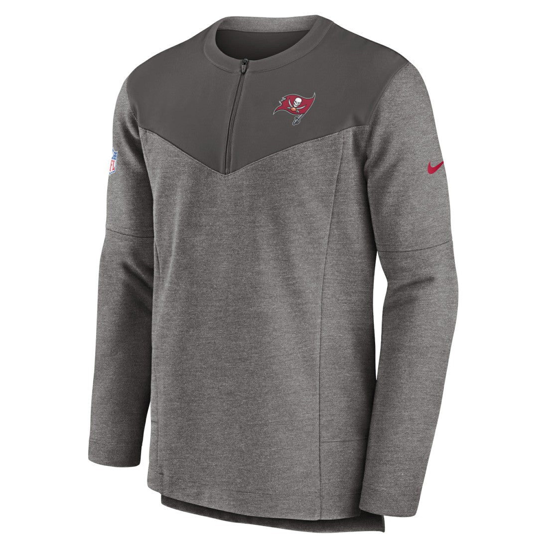 Tampa Bay Buccaneers Sideline Lockup Performance Quarter-Zip Top - Pewter for sale