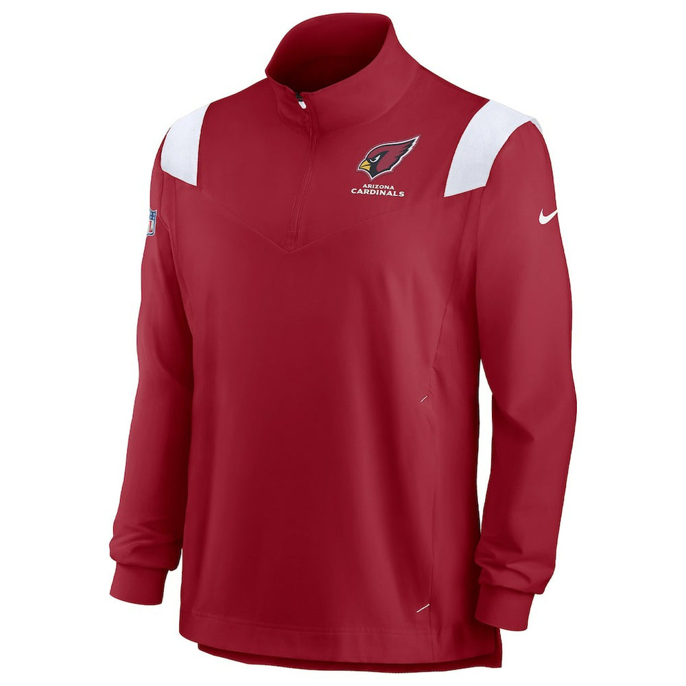 Arizona Cardinals Sideline Coaches Chevron Lockup Quarter-Zip Top - Cardinal on sale
