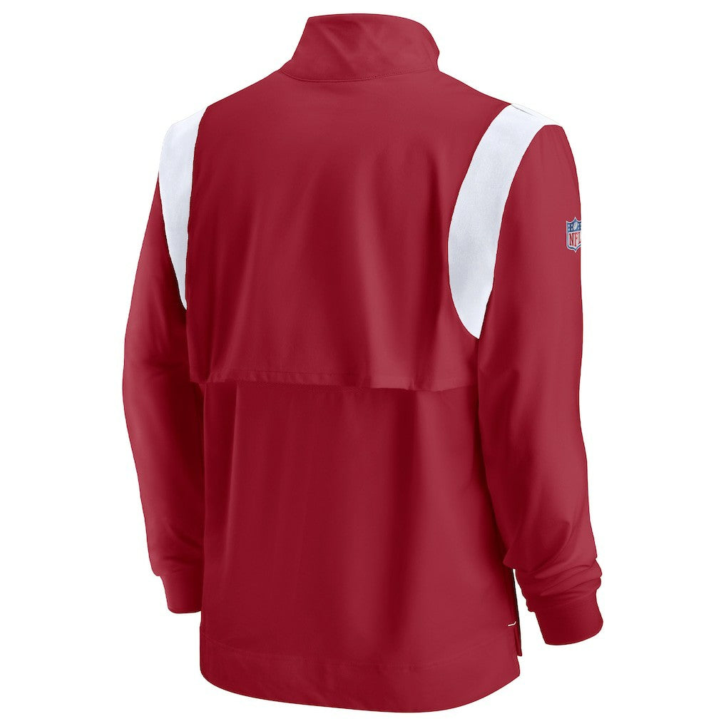 Arizona Cardinals Sideline Coaches Chevron Lockup Quarter-Zip Top - Cardinal on sale