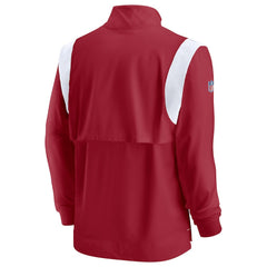 Arizona Cardinals Sideline Coaches Chevron Lockup Quarter-Zip Top - Cardinal on sale