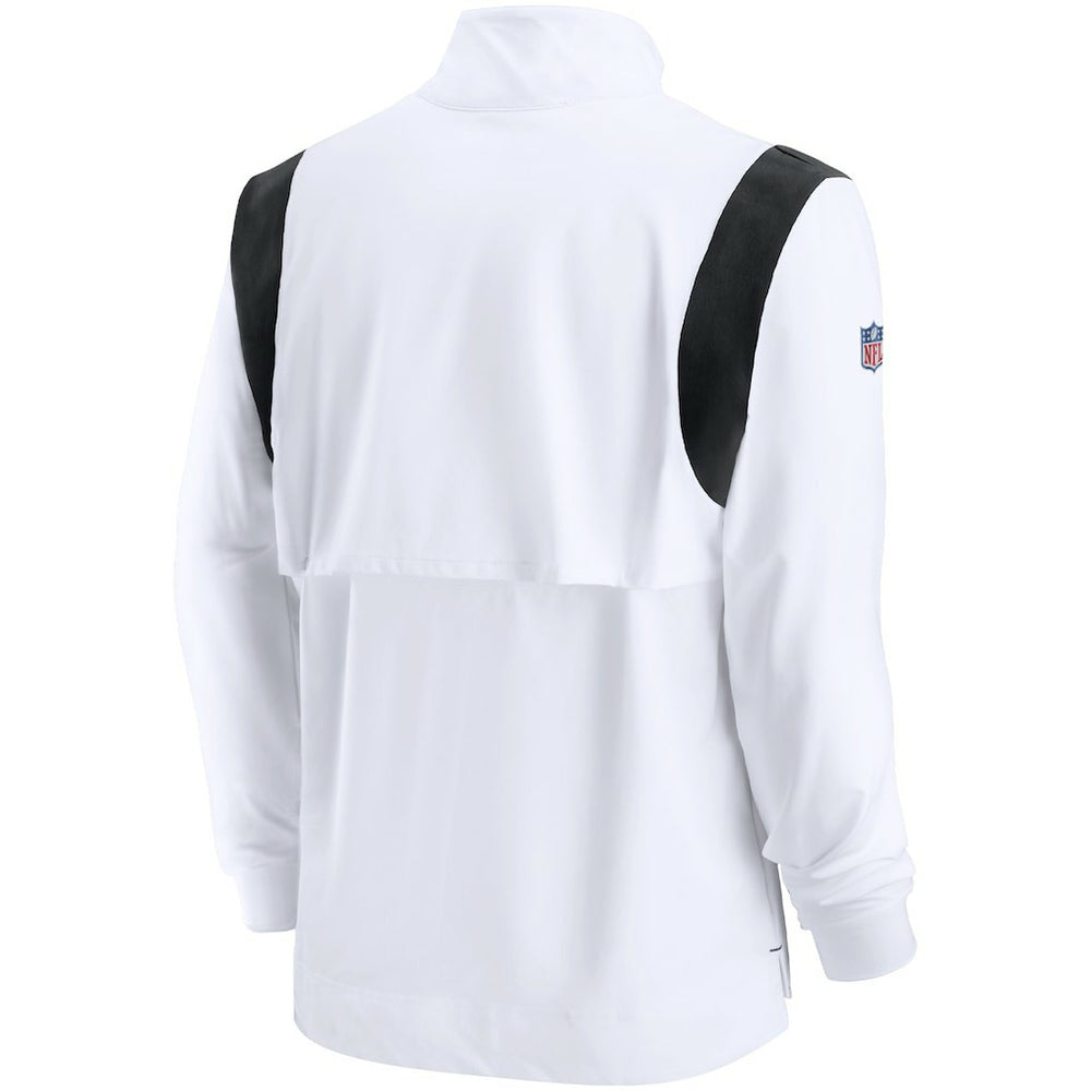 Las Vegas Raiders Sideline Coach Chevron Lockup Quarter-Zip Long Sleeve Top - White outlet