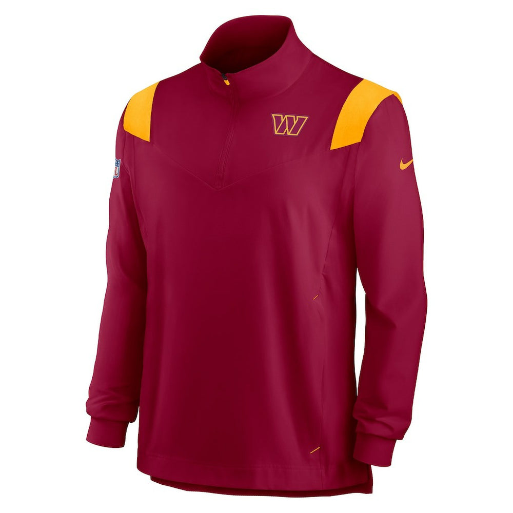 Washington Commanders Sideline Coach Chevron Lockup Quarter-Zip Long Sleeve Top - Burgundy sale