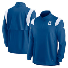 Indianapolis Colts Sideline Coach Chevron Lockup Quarter-Zip Long Sleeve Top - Royal outlet