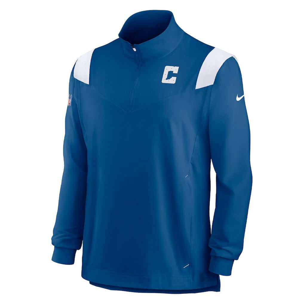Indianapolis Colts Sideline Coach Chevron Lockup Quarter-Zip Long Sleeve Top - Royal outlet