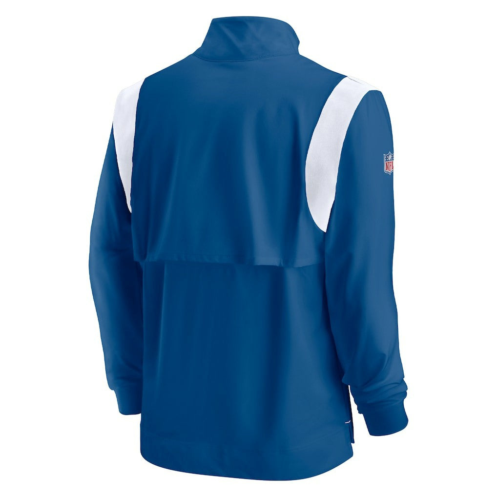 Indianapolis Colts Sideline Coach Chevron Lockup Quarter-Zip Long Sleeve Top - Royal outlet