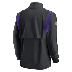 Minnesota Vikings Sideline Coach Chevron Lockup Quarter-Zip Long Sleeve Top - Black for sale