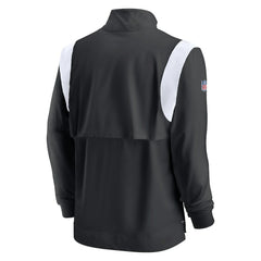 Las Vegas Raiders Sideline Coach Chevron Lockup Quarter-Zip Long Sleeve Top - Black cheap