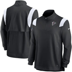 Atlanta Falcons Sideline Coach Chevron Lockup Quarter-Zip Long Sleeve Top - Black/White sale