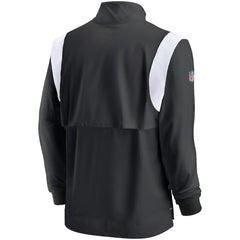 Atlanta Falcons Sideline Coach Chevron Lockup Quarter-Zip Long Sleeve Top - Black/White sale