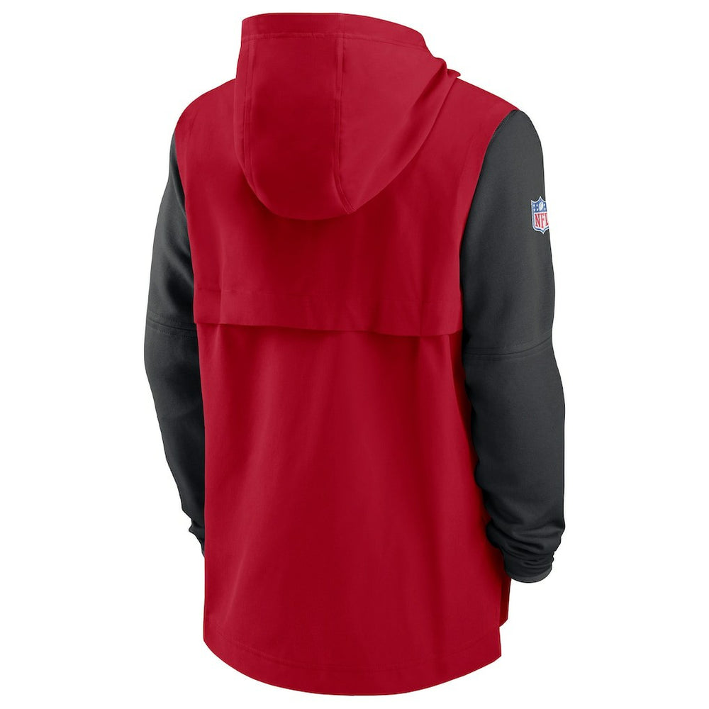 Atlanta Falcons Sideline Player Quarter-Zip Hoodie - Red/Black online