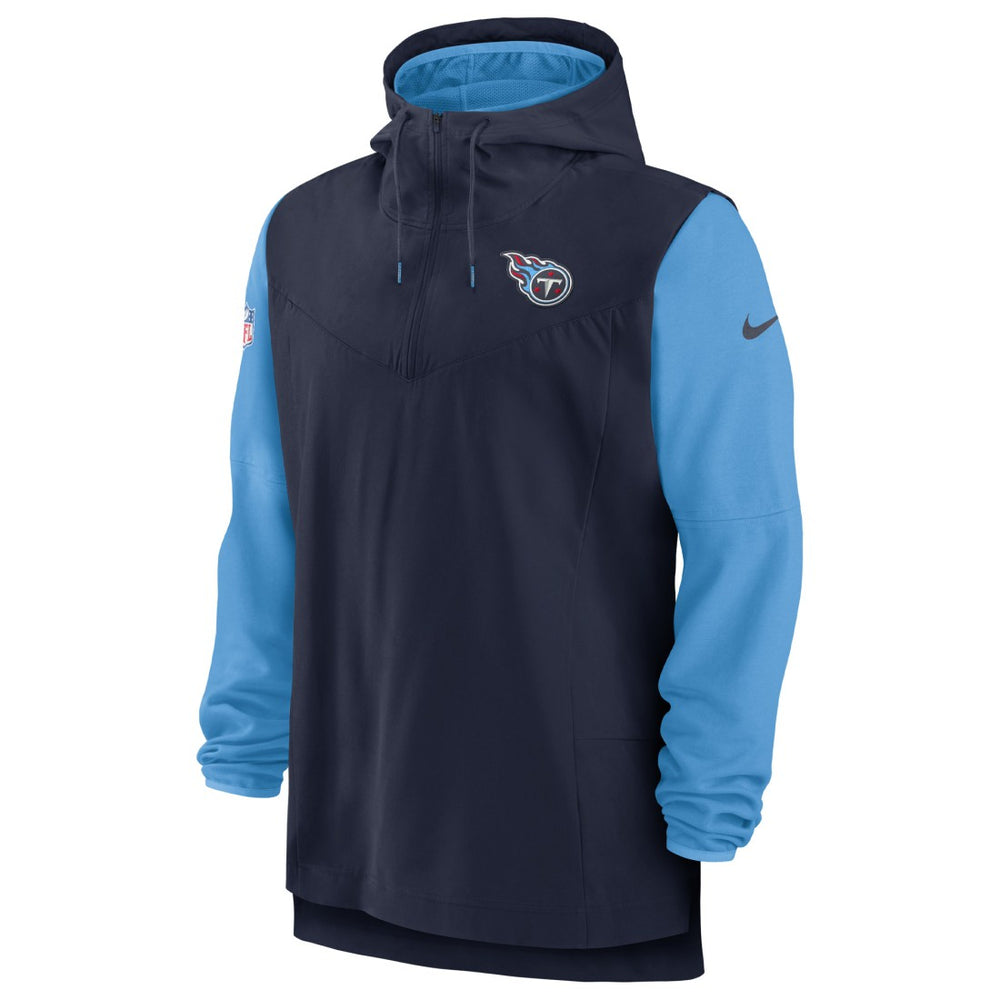 Tennessee Titans Sideline Player Quarter-Zip Hoodie - Navy/Light Blue cheap