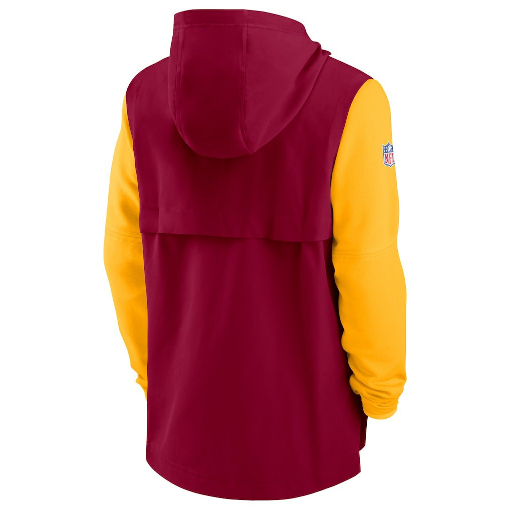 Washington Commanders Sideline Player Quarter-Zip Hoodie - Burgundy/Gold cheap