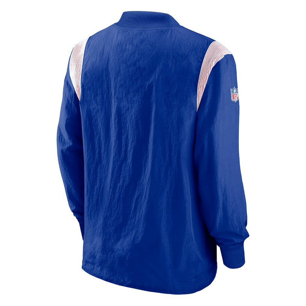 Buffalo Bills Sideline Athletic Stack V-Neck Pullover Windshirt Jacket - Royal online