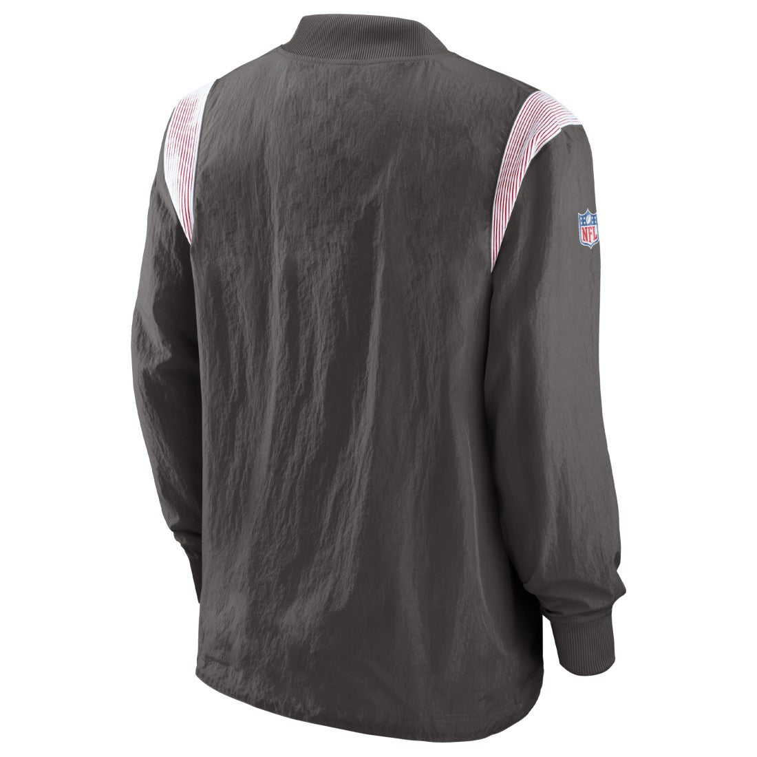 Tampa Bay Buccaneers Sideline Athletic Stack V-Neck Pullover Windshirt Jacket - Pewter for sale