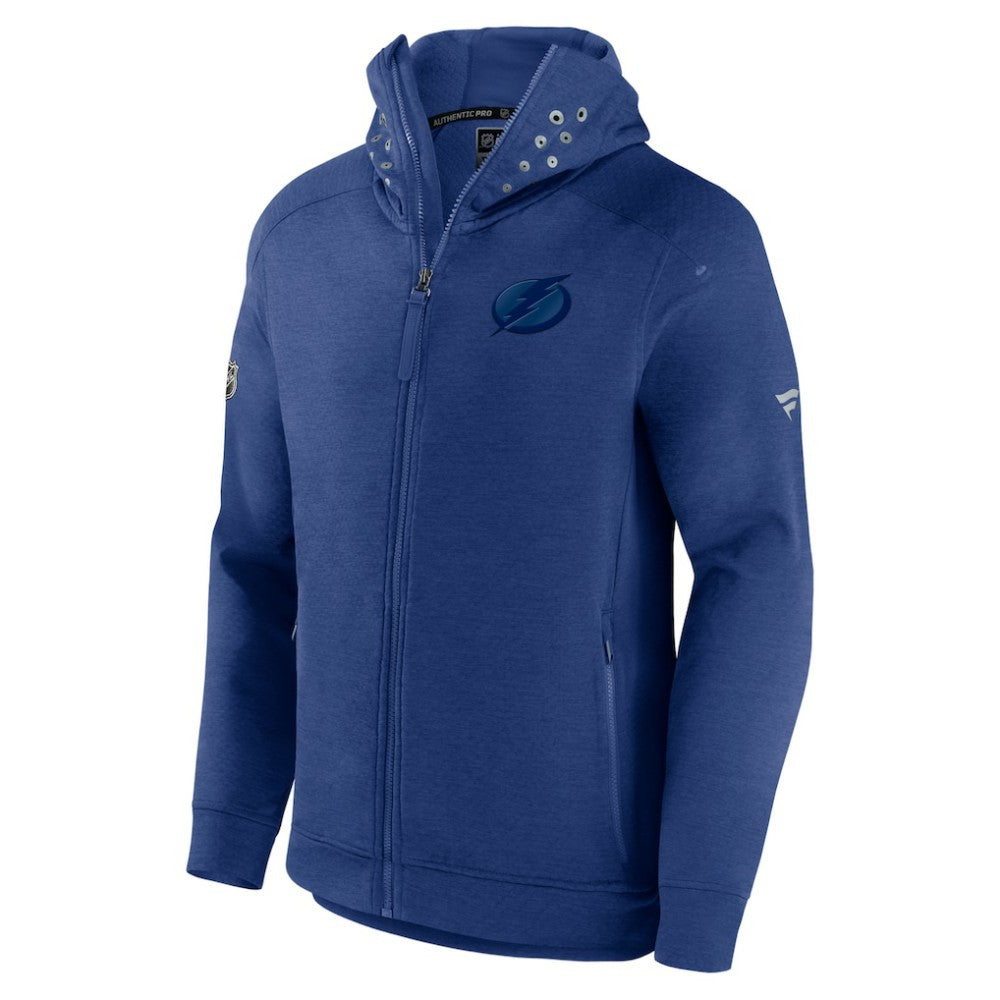 Tampa Bay Lightning Fanatics Authentic Pro Road Tech Lightweight Full-Zip Hoodie Jacket - Blue Hoodies
