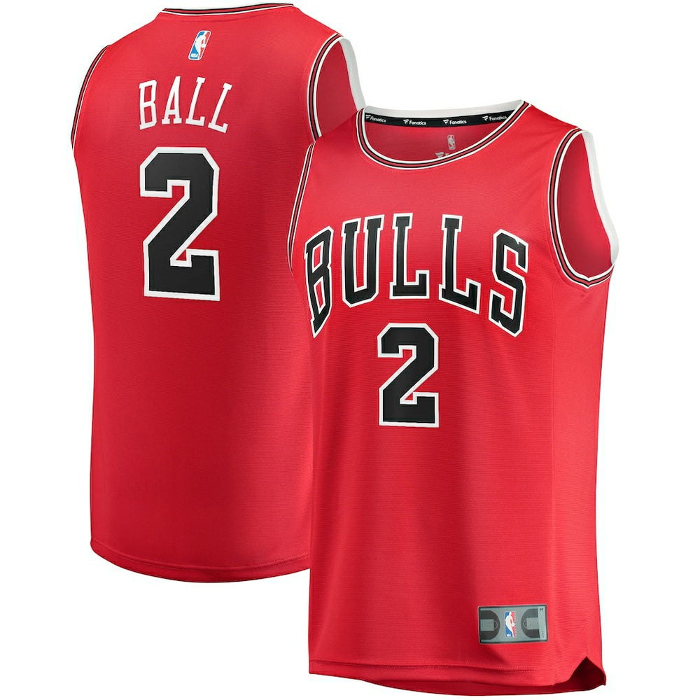 Lonzo Ball Chicago Bulls Youth Fast Break Road Replica Jersey sale - Icon Editi- Red cheap