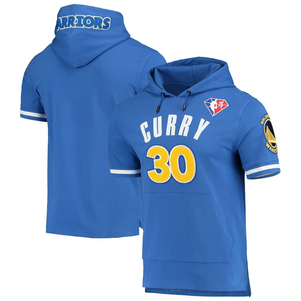 Stephen Curry Golden State Warriors Pro Standard Name & Number Short Sleeve Pullover Hoodie sale - Royal for sale