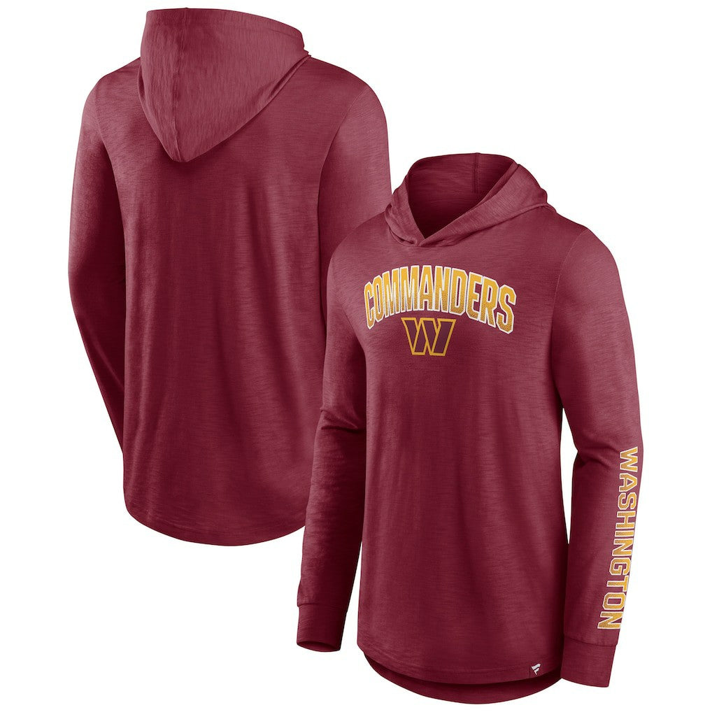 Washington Commanders Front Runner Long Sleeve Hooded T-Shirt - Burgundy cheap