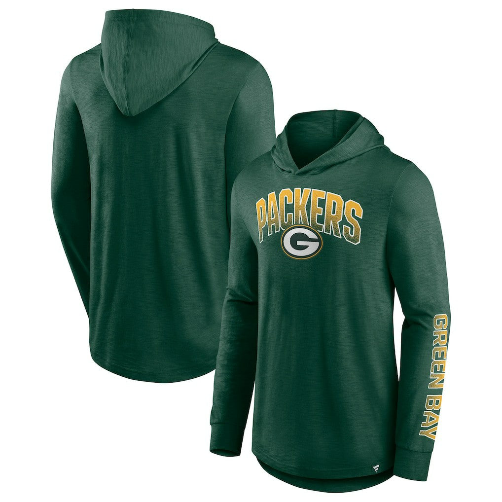 Green Bay Packers Front Runner Long Sleeve Hooded T-Shirt - Green discount