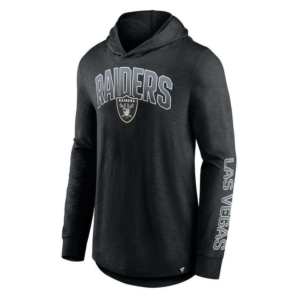 Las Vegas Raiders Front Runner Long Sleeve Hooded T-Shirt - Black sale