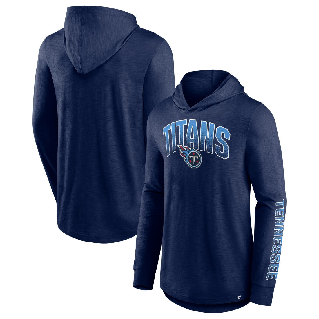 Tennessee Titans Front Runner Long Sleeve Hooded T-Shirt - Navy cheap