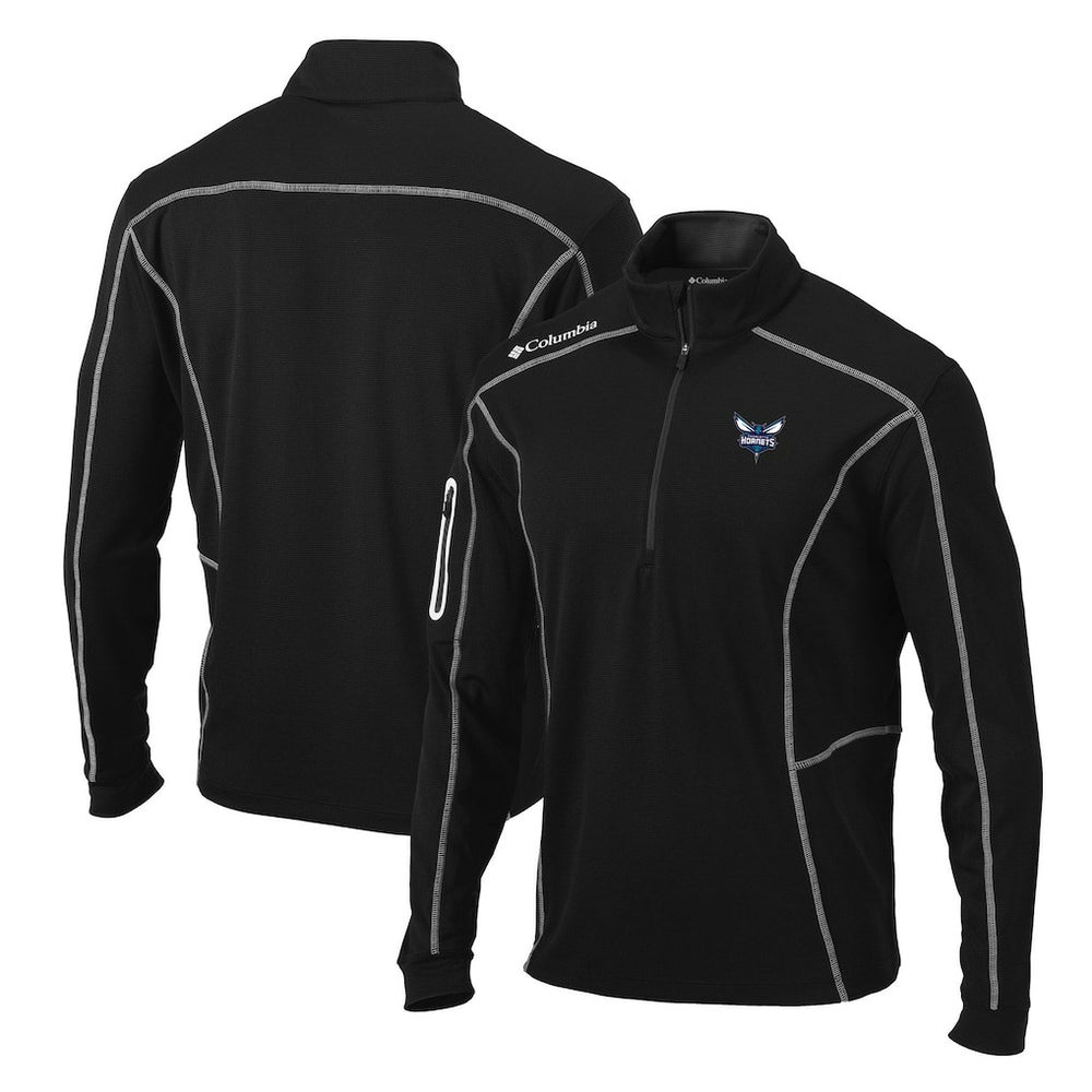 Charlotte Hornets Team Shotgun Quarter-Zip Pullover Jacket - Black for sale