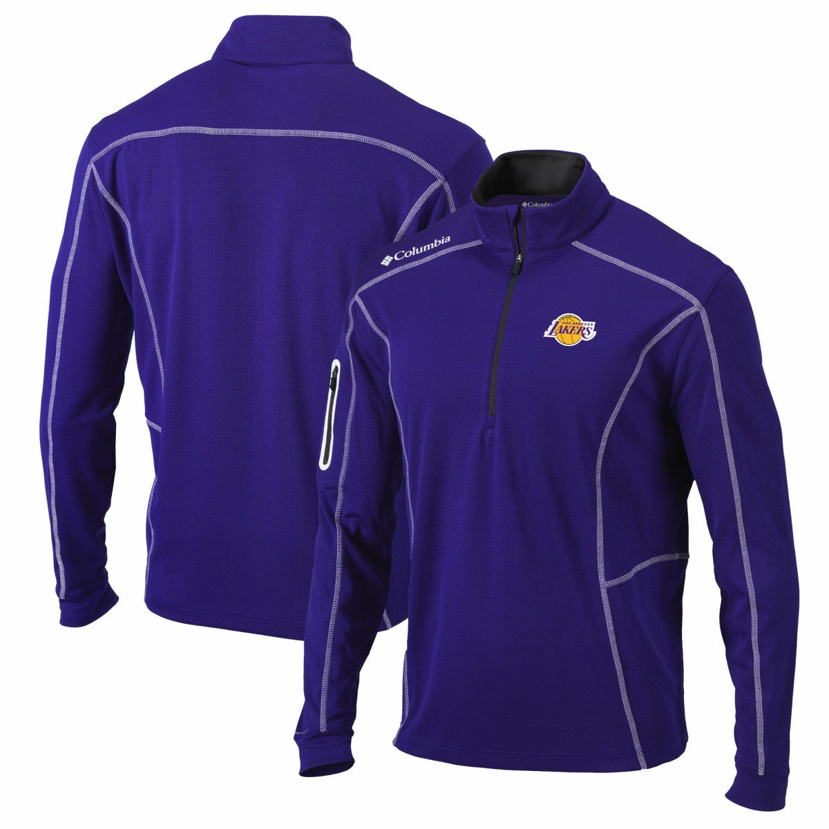Los Angeles Lakers Shotgun Quarter-Zip Pullover Jacket - Purple outlet