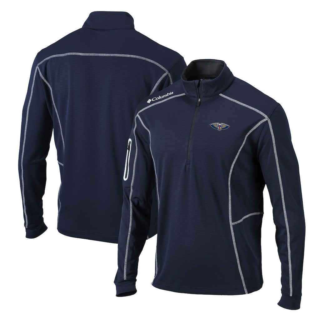 New Orleans Pelicans Team Shotgun Quarter-Zip Pullover Jacket - Navy online