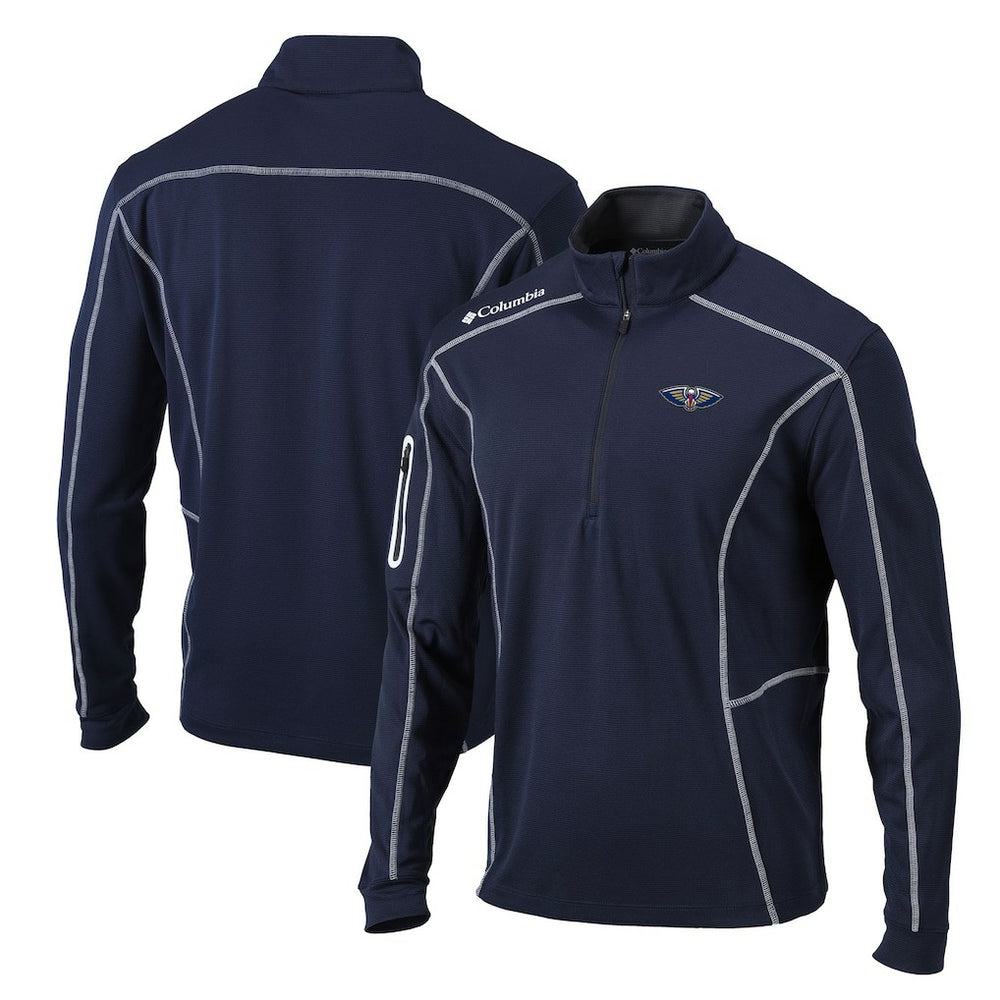 New Orleans Pelicans Team Shotgun Quarter-Zip Pullover Jacket - Navy online