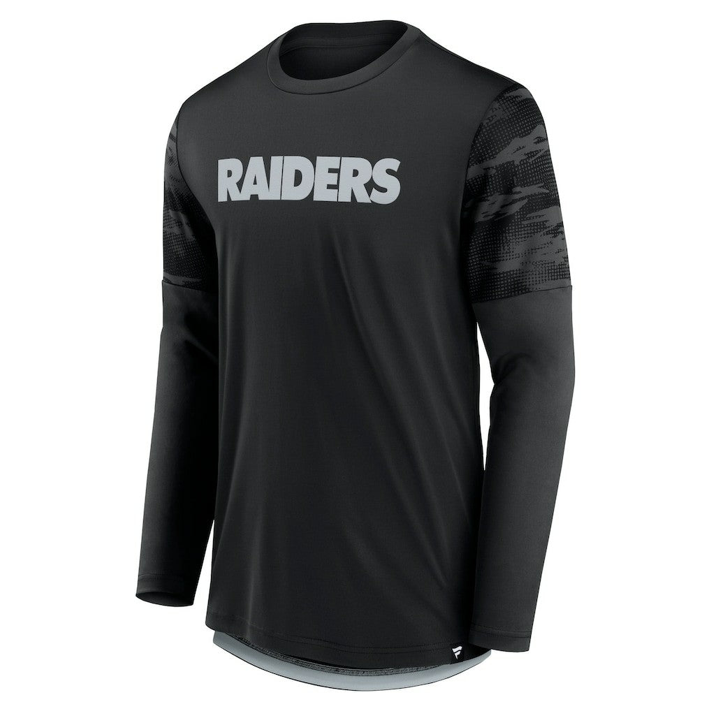 Las Vegas Raiders Square Off Long Sleeve T-Shirt - Black/Silver outlet
