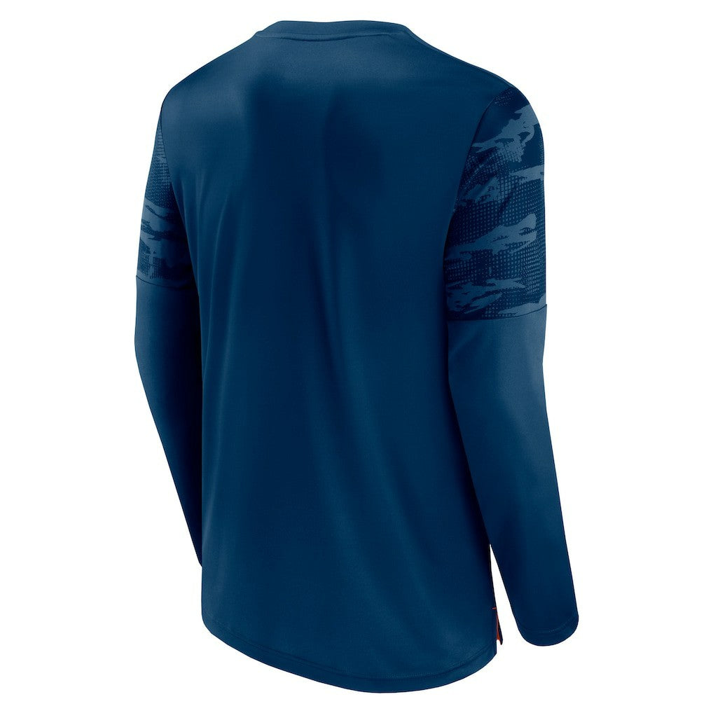 Chicago Bears Square Off Long Sleeve T-Shirt - Navy/Orange cheap