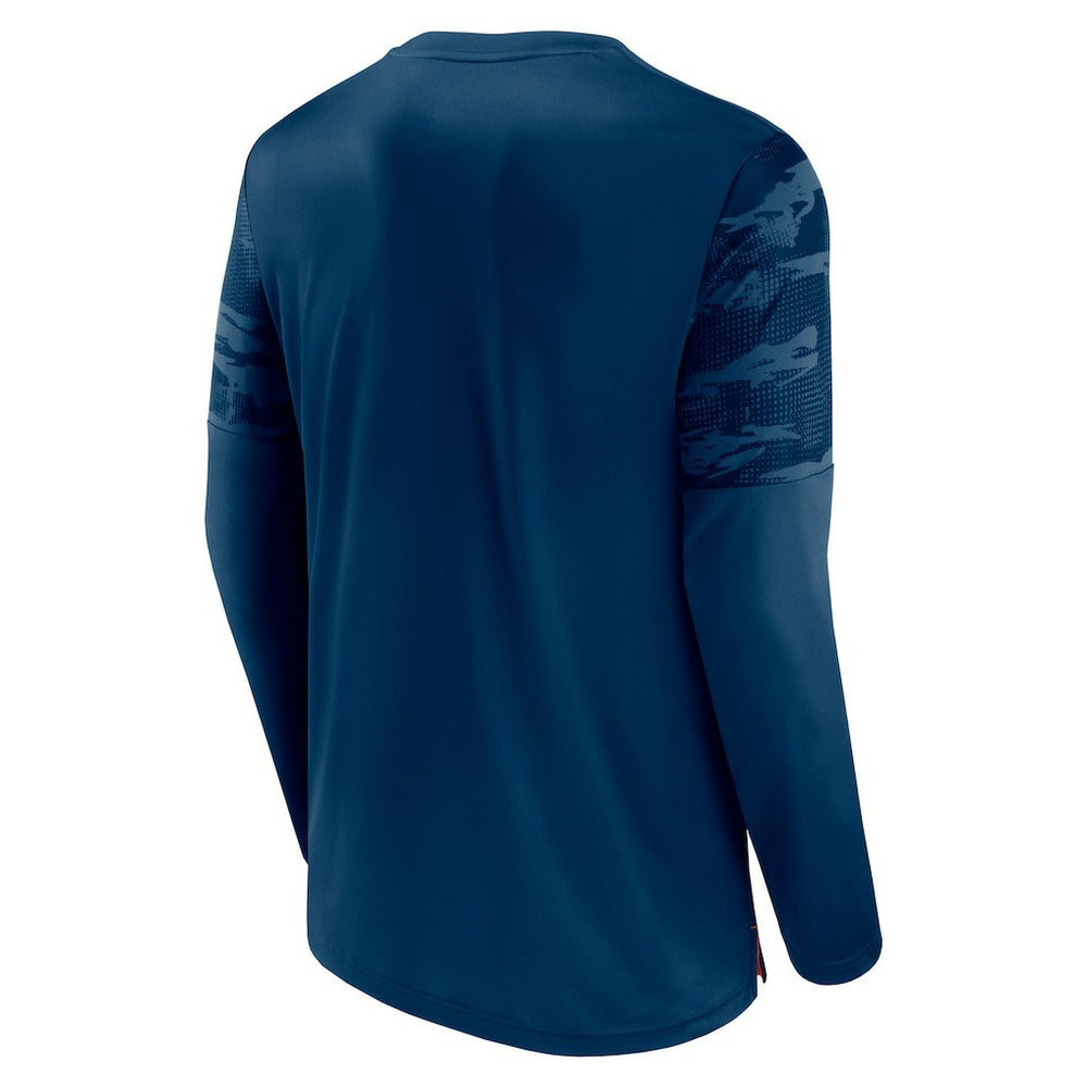 Chicago Bears Square Off Long Sleeve T-Shirt - Navy/Orange cheap