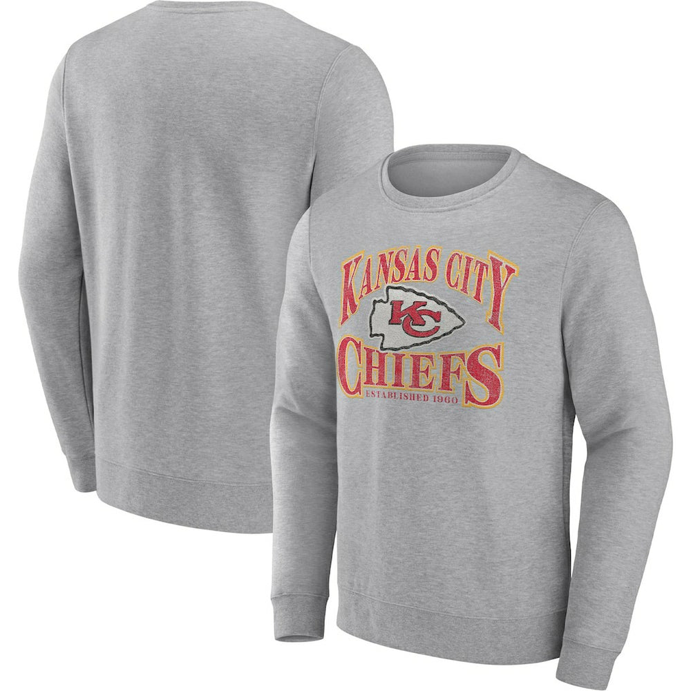 Kansas City Chiefs Playability Pullover Sweatshirt - Heathered Charcoal outlet