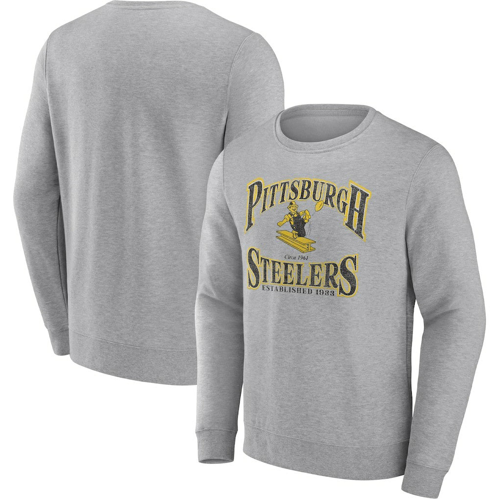 Pittsburgh Steelers Playability Pullover Sweatshirt - Heather Gray for sale