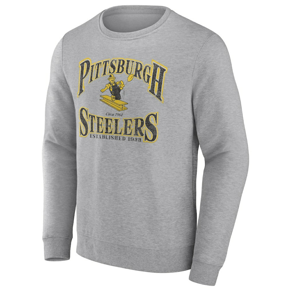 Pittsburgh Steelers Playability Pullover Sweatshirt - Heather Gray for sale