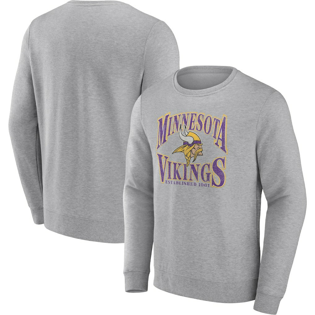 Minnesota Vikings Playability Pullover Sweatshirt - Heathered Gray online