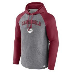 Arizona Cardinals By Design Raglan Pullover Hoodie - Heathered Gray/Cardinal online
