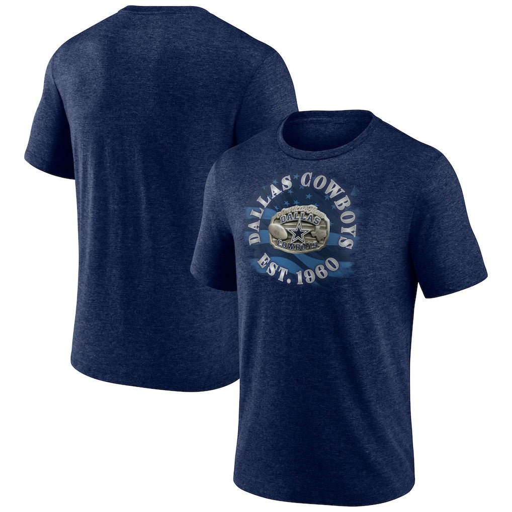 Dallas Cowboys Sporting Chance Tri-Blend T-Shirt - Heathered Navy discount